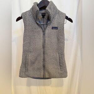 Patagonia Gray Fleece Vest with Stand-Up Collar